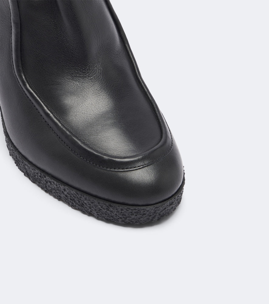 Black Isabel Marant Cylia leather wedge ankle boots - High Heels