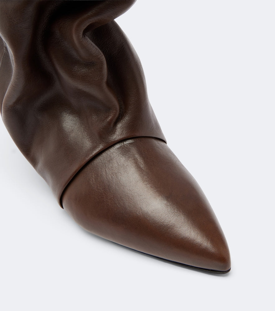 Isabel Marant Edrik leather ankle boots (Brown) - Mid Heel Boots