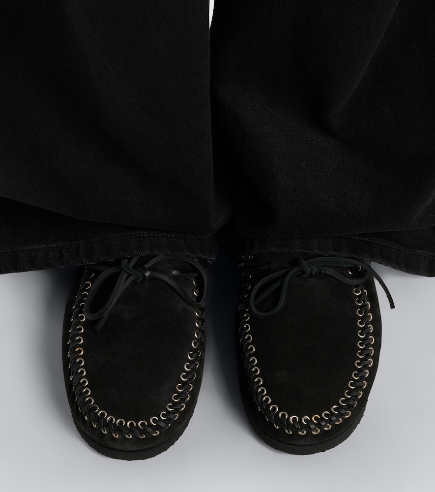 Isabel Marant Fitza shearling-lined suede loafers in Black - Loafers