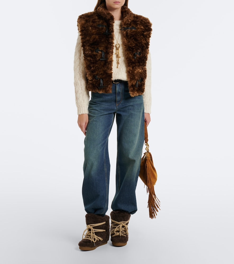Isabel Marant Nowles shearling snow boots (Brown) - Flat Boots