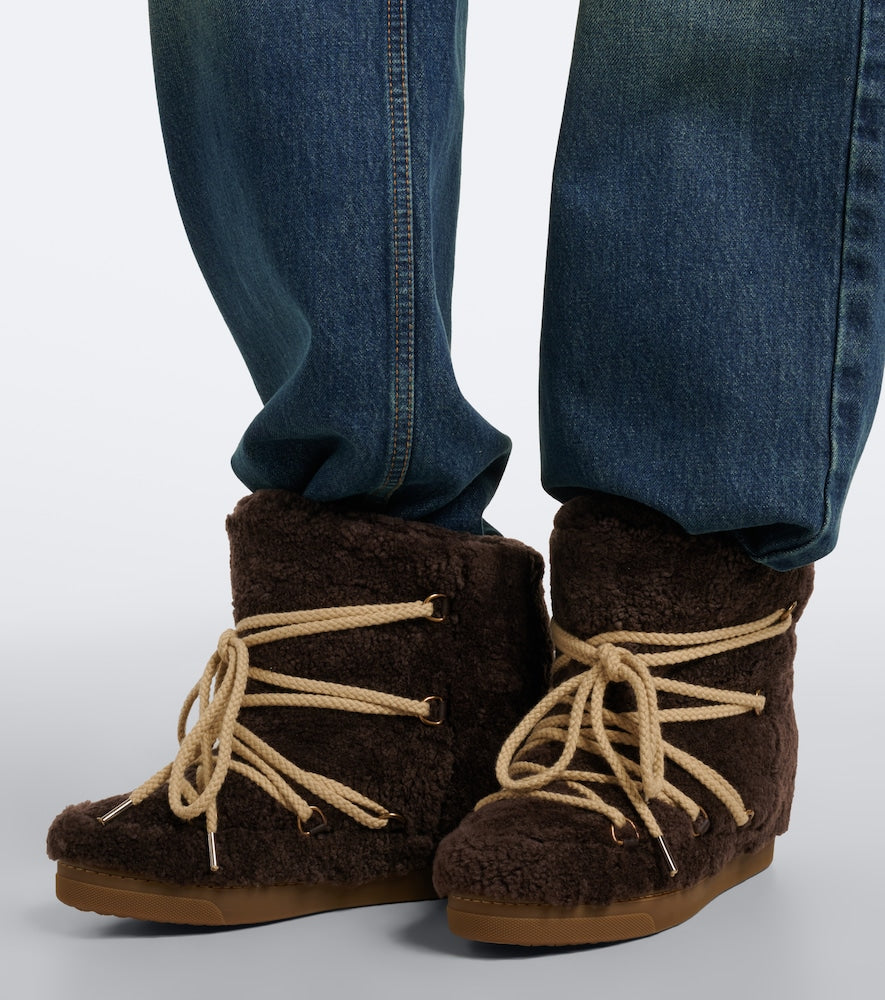 Isabel Marant Nowles shearling snow boots (Brown) - Flat Boots
