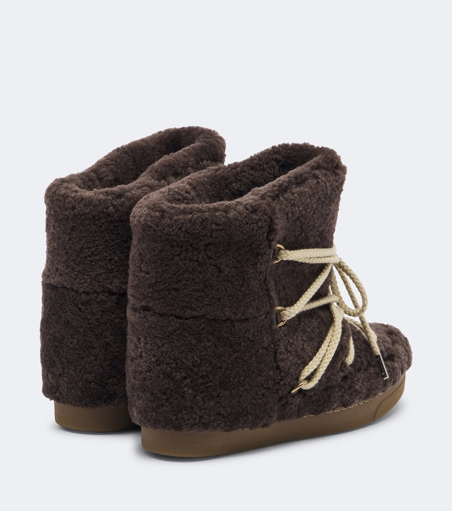 Isabel Marant Nowles shearling snow boots (Brown) - Flat Boots