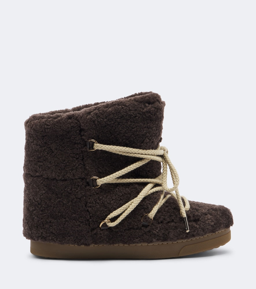 Isabel Marant Nowles shearling snow boots (Brown) - Flat Boots