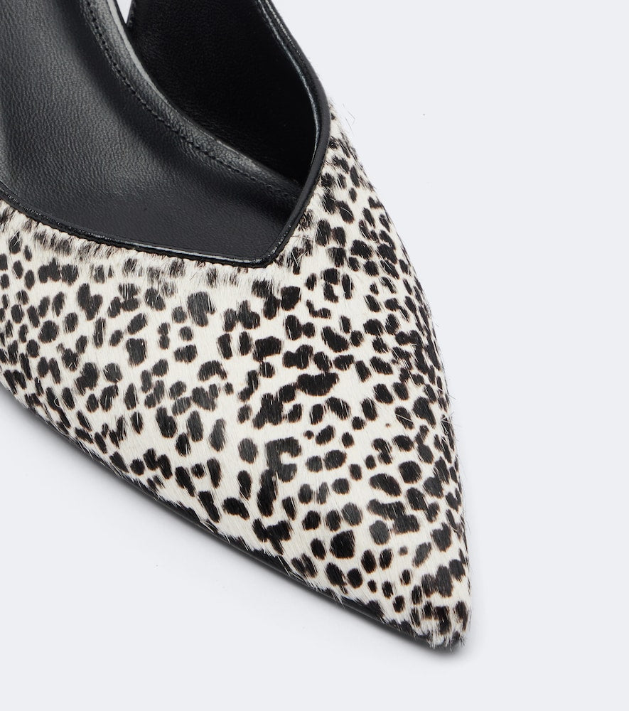 White Isabel Marant Polyn calf hair slingback pumps - Mid Heel Pumps