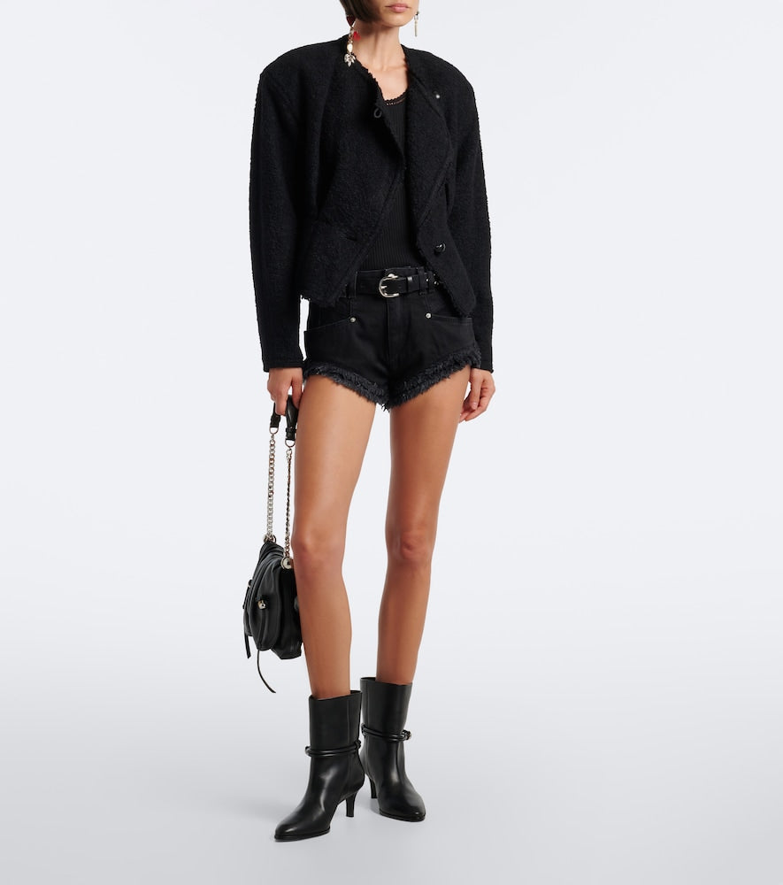 Isabel Marant Telsa embellished leather ankle boots in Black - Mid Heels