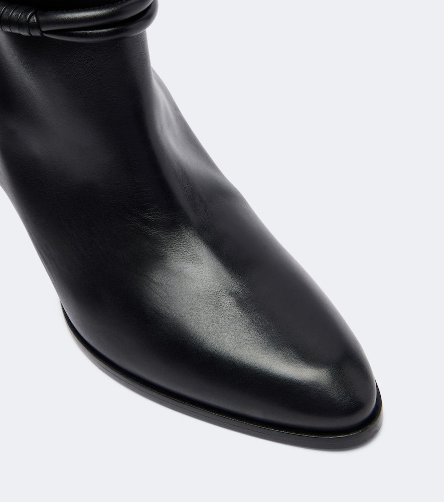 Isabel Marant Telsa embellished leather ankle boots in Black - Mid Heels