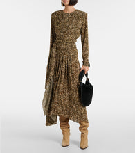 Isabel Marant Zeidi draped leopard-print maxi dress