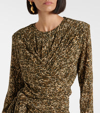 Isabel Marant Zeidi draped leopard-print maxi dress