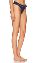It's Now Cool The Buckle Bikini Bottom in Denim-Dark