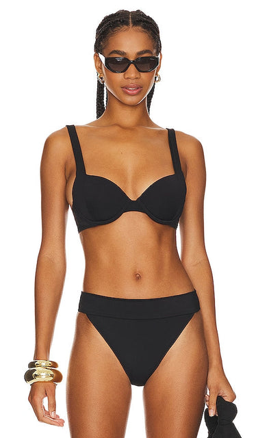 It's Now Cool The Contour Boot Bikini Top in Black - It's Now Cool - Haut de bikini Contour Boot en noir - 现在很酷黑色轮廓靴式比基尼上衣 - It's Now Cool: Das Contour Boot-Bikinioberteil in Schwarz - It's Now Cool The Contour Boot 비키니 탑 블랙 색상 - Adesso è cool il top bikini Contour Boot in nero