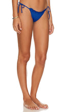 It's Now Cool The Frill Tie Up Bikini Bottom in Blue