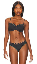 It's Now Cool The Shell Bandeau Bikini Top in Black
