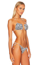 It's Now Cool The Square Tie Bikini Top in Black,White