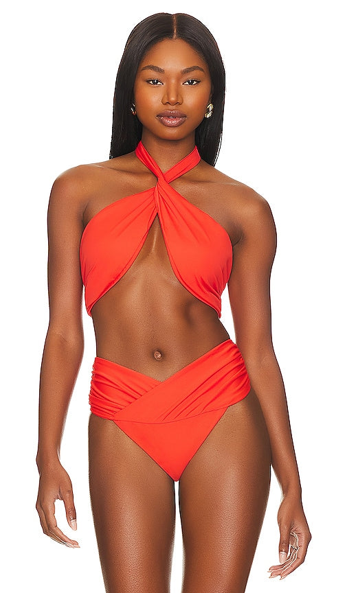 JADE SWIM Helix Bikini Top in Coral - JADE SWIM Haut de bikini Helix en corail - 珊瑚色 JADE SWIM Helix 比基尼上衣 - JADE SWIM Helix-Bikinioberteil in Koralle - JADE SWIM Helix 비키니 탑 - Top bikini JADE SWIM Helix in corallo