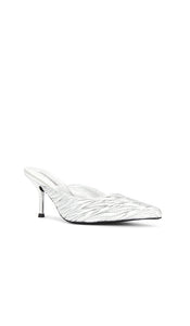 Jeffrey Campbell Copin Mule in Metallic Silver