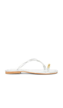 Jeffrey Campbell Pacifico Sandal in Metallic Silver | Silver Gold Slides for Women