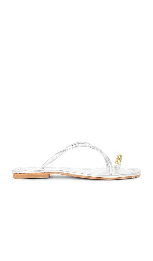 Jeffrey Campbell Pacifico Sandal in Metallic Silver | Silver Gold Slides for Women