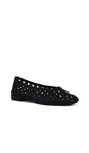 Jeffrey Campbell My Weave Flat in Black