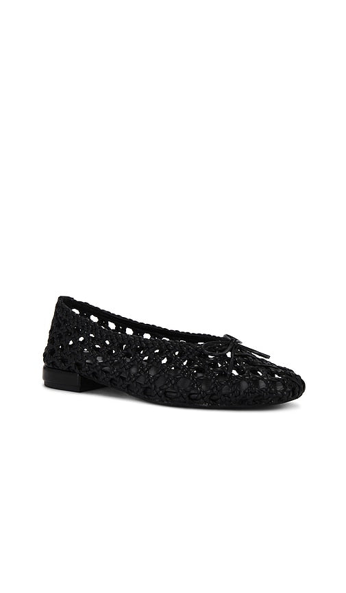 Jeffrey Campbell My Weave Flat in Black