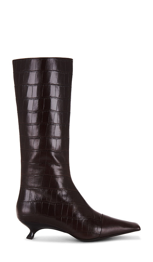 Jeffrey Campbell Nospace-CP Boots in Brown | Brown Croco Ankle Boots for Women