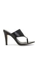 Jeffrey Campbell Azula Mule in Black | Black Snake Open Toe Mules for Women