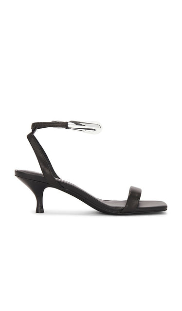 Jeffrey Campbell Decor Sandals in Black | Black Silver Open Toe Heels for Women