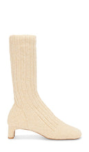 Jeffrey Campbell Fitted Boots in Cream | Buff Knee-High Boots for Women