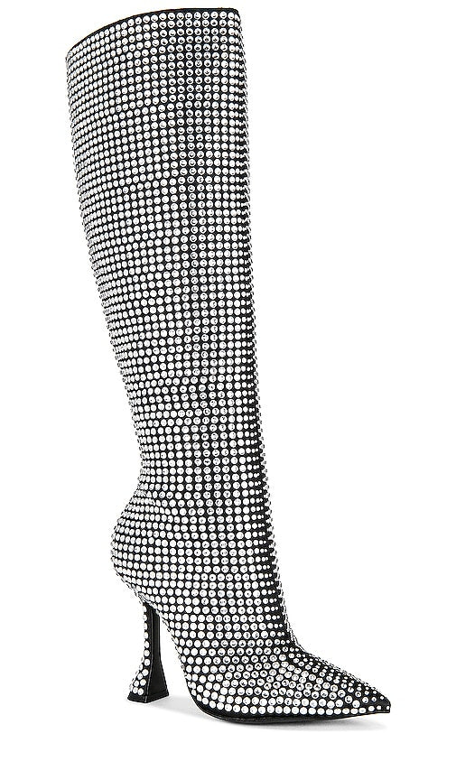 JLO Jennifer Lopez x REVOLVE Calle Boot in Metallic Silver