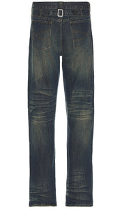 Jaded London Slub Straight Fit Jean in Blue