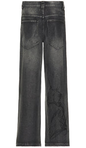 Jaded London Lazy Willy Denim Jeans in Black