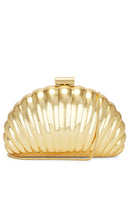 SIMKHAI Monet Shell Clutch in Metallic Gold