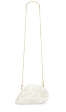 SIMKHAI Bridget Pearl Oyster Clutch in Ivory