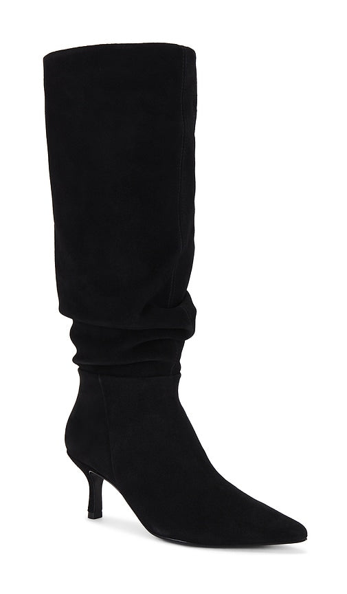 SIMKHAI Jordi Suede Slouch Boot in Black