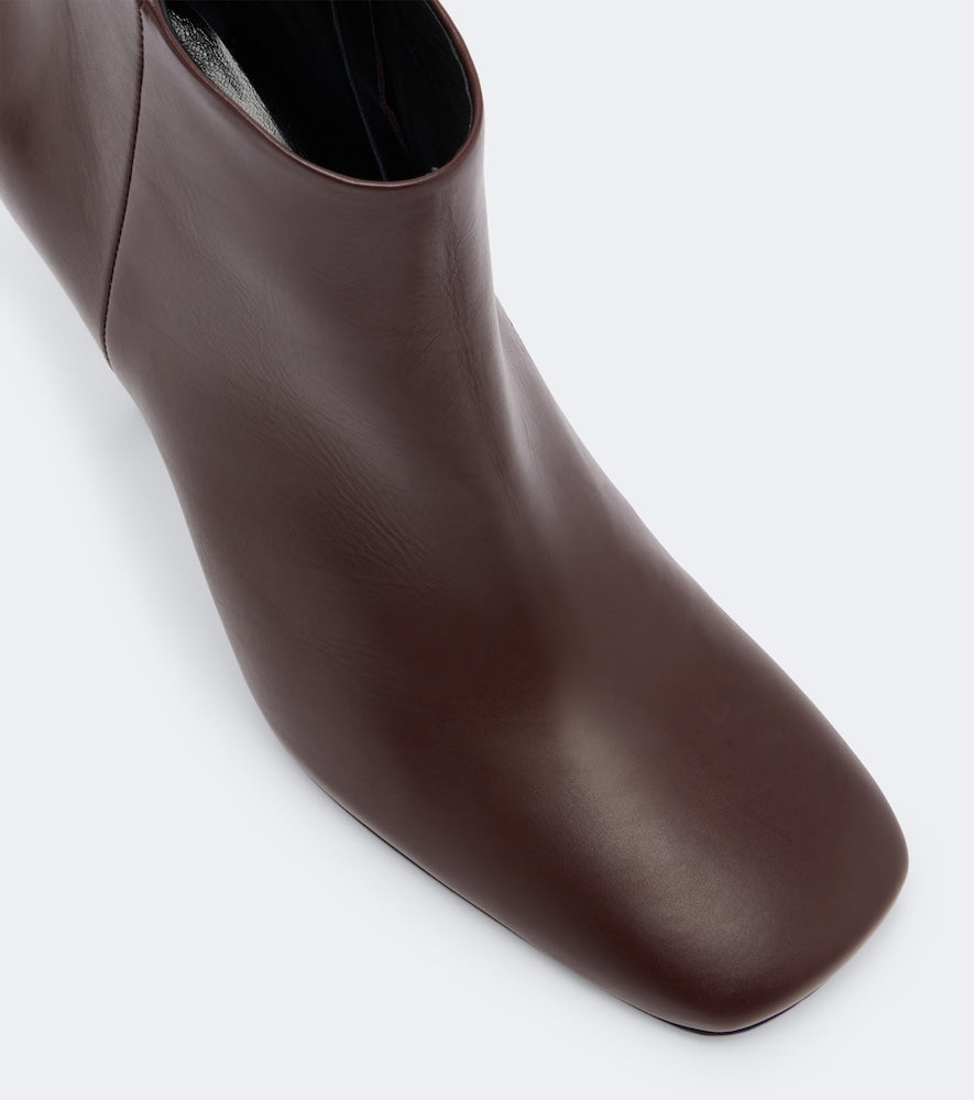 JUDE Credo leather ankle boots - Burgundy High Heels