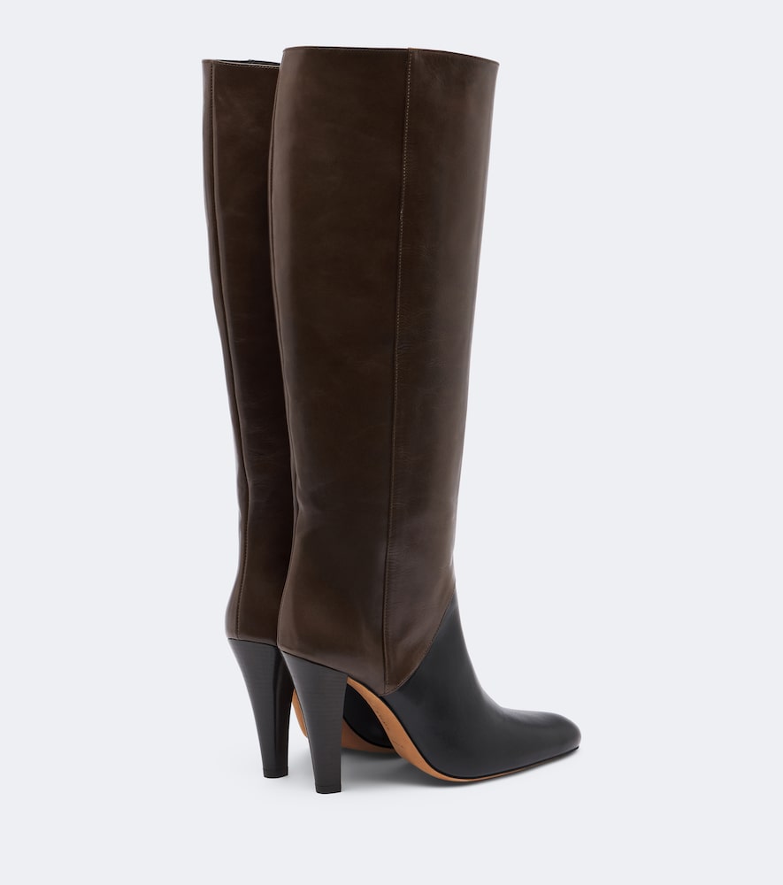 JUDE Edita leather knee-high boots (Brown) - Knee-high Boots