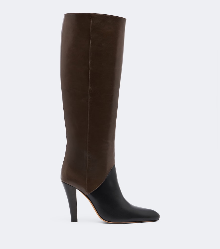 JUDE Edita leather knee-high boots (Brown) - Knee-high Boots
