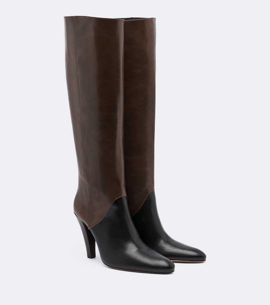 JUDE Edita leather knee-high boots (Brown) - Knee-high Boots
