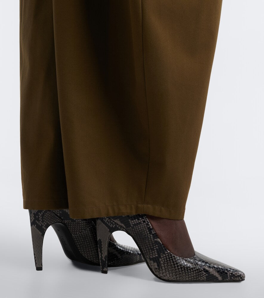 JUDE Fame snake-effect leather pumps in Grey - High-Heel Pumps