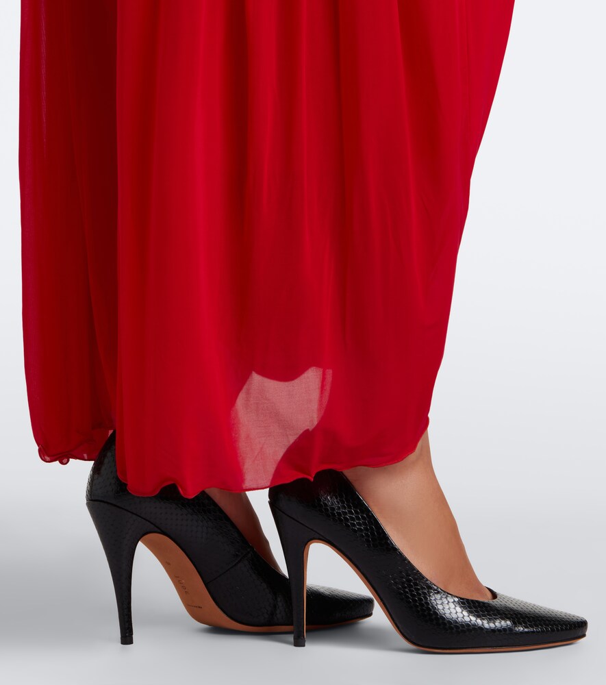 Black JUDE Jerry snake-effect leather pumps - High-Heel Pumps