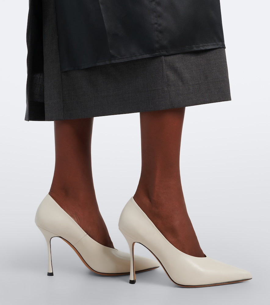JUDE Kiss leather pumps in White - High-Heel Pumps