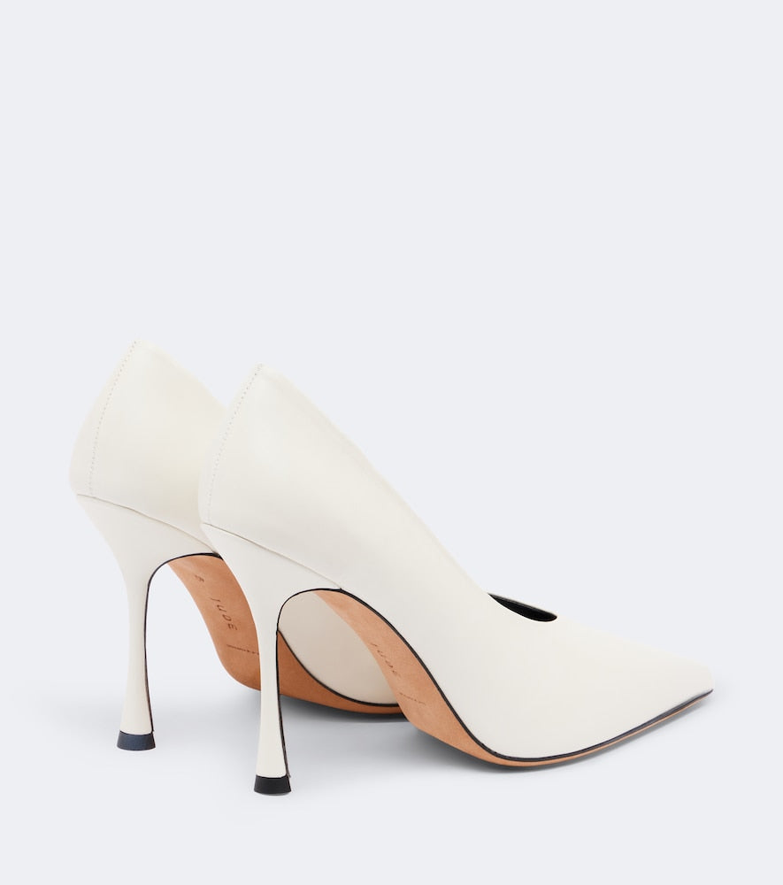 JUDE Kiss leather pumps in White - High-Heel Pumps