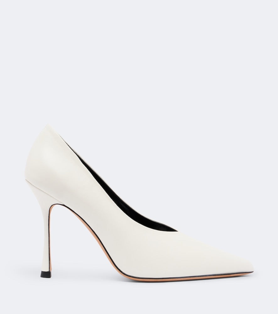 JUDE Kiss leather pumps in White - High-Heel Pumps