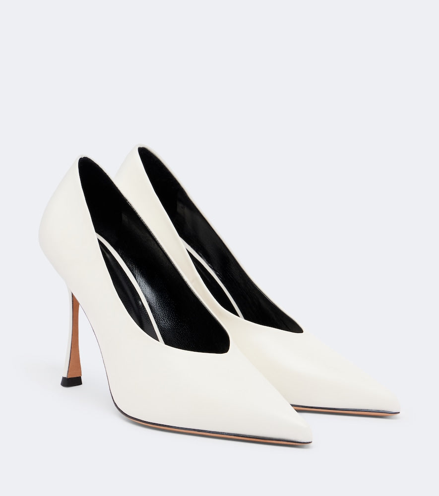 JUDE Kiss leather pumps in White - High-Heel Pumps