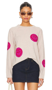 JUMPER 1234 All Over Love Hearts Sweater in Beige - JUMPER 1234 Pull Love Hearts All Over en Beige - JUMPER 1234 米色全身爱心毛衣 - JUMPER 1234 All Over Love Hearts Pullover in Beige - JUMPER 1234 올오버 러브 하트 스웨터베이지 색상 - JUMPER 1234 Maglione All Over Love Hearts in beige