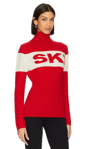 JUMPER 1234 Ski Roll Collar Sweater in Red