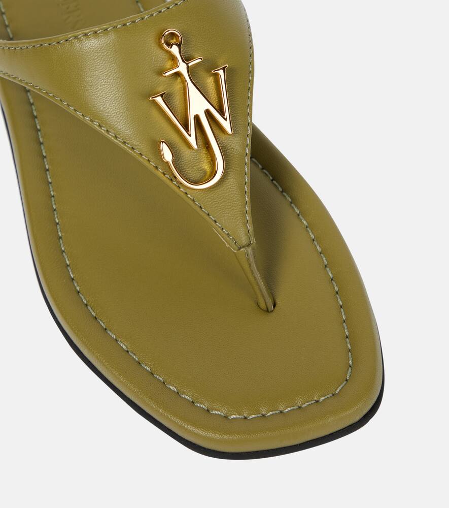 JW Anderson Anchor leather thong sandals