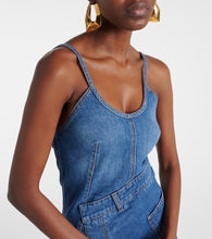 JW Anderson Asymmetric denim midi dress