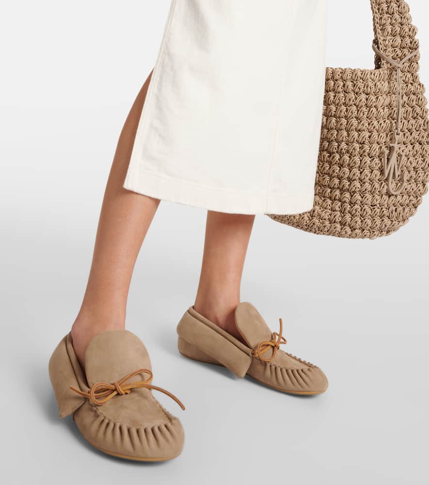 JW Anderson Bow-detail suede loafers