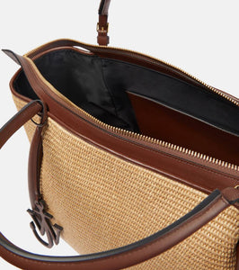 JW Anderson Bumper Large raffia tote bag