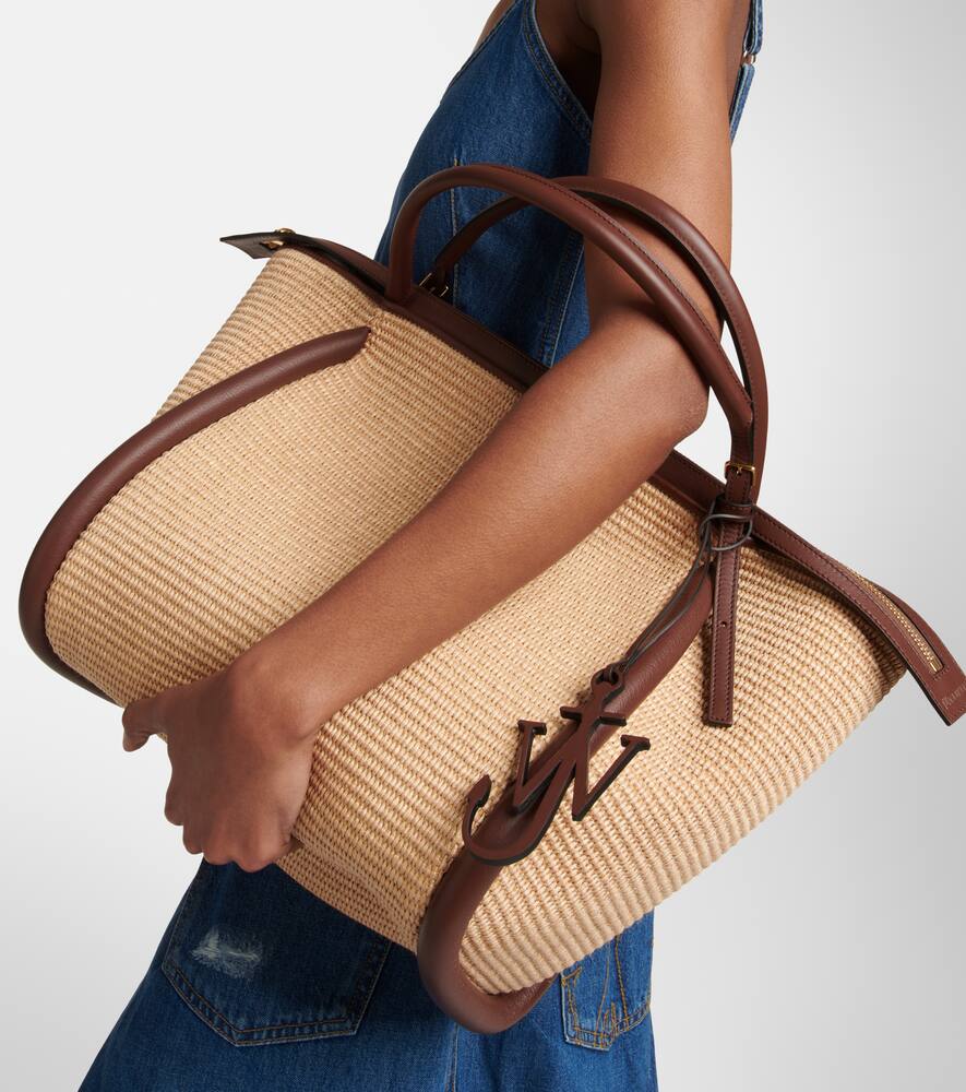 JW Anderson Bumper Large raffia tote bag